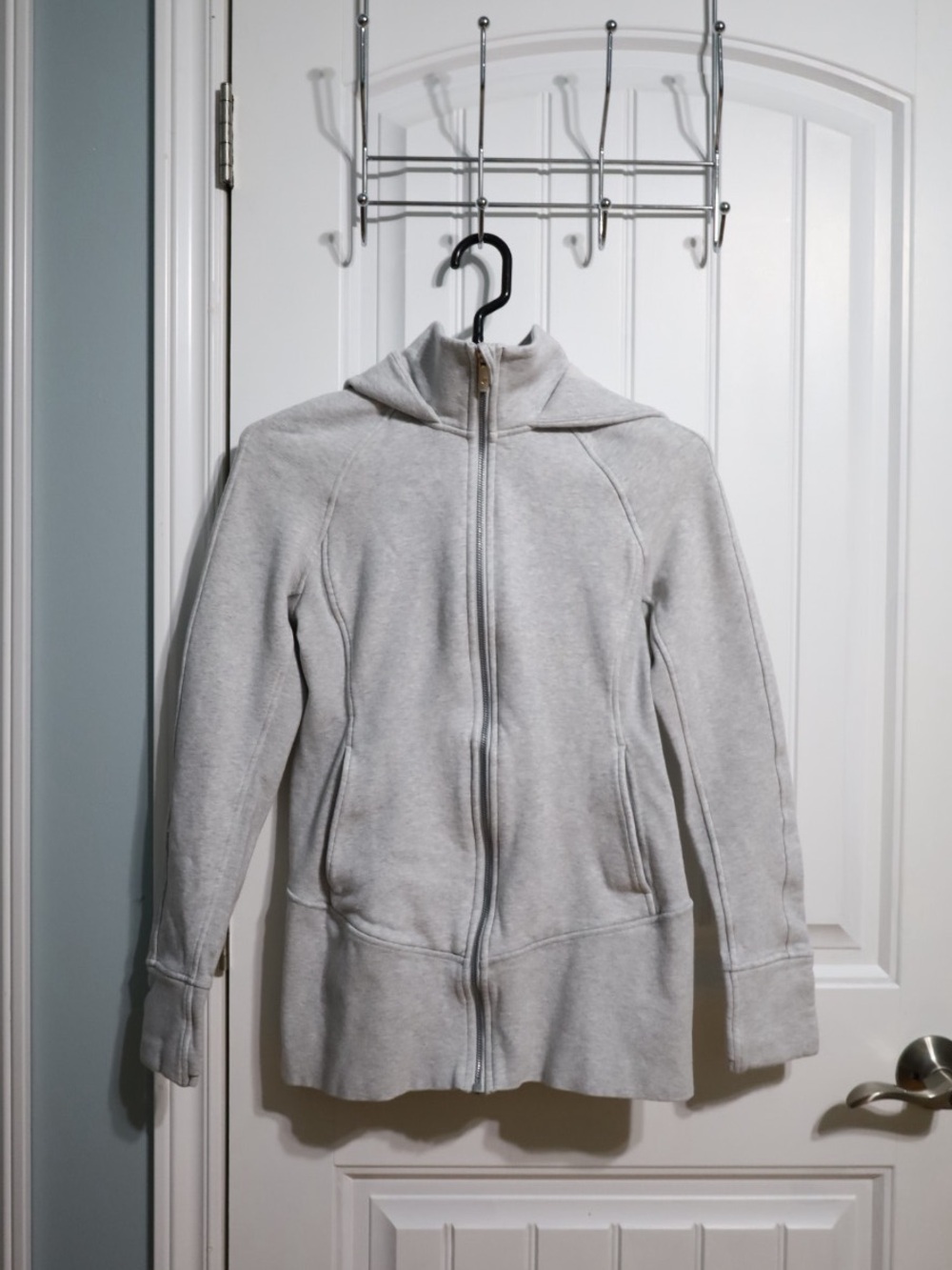 Lululemon Hooded Radiant Jacket Heathered Core Ultra Light Grey Womens Size 6 - Picture 2 of 10
